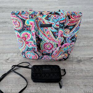 Vera Bradley Quilted Tote Bag & All-in-One Clutch Wallet - Brand New